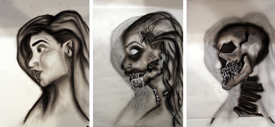 Dying on the Inside Triptych