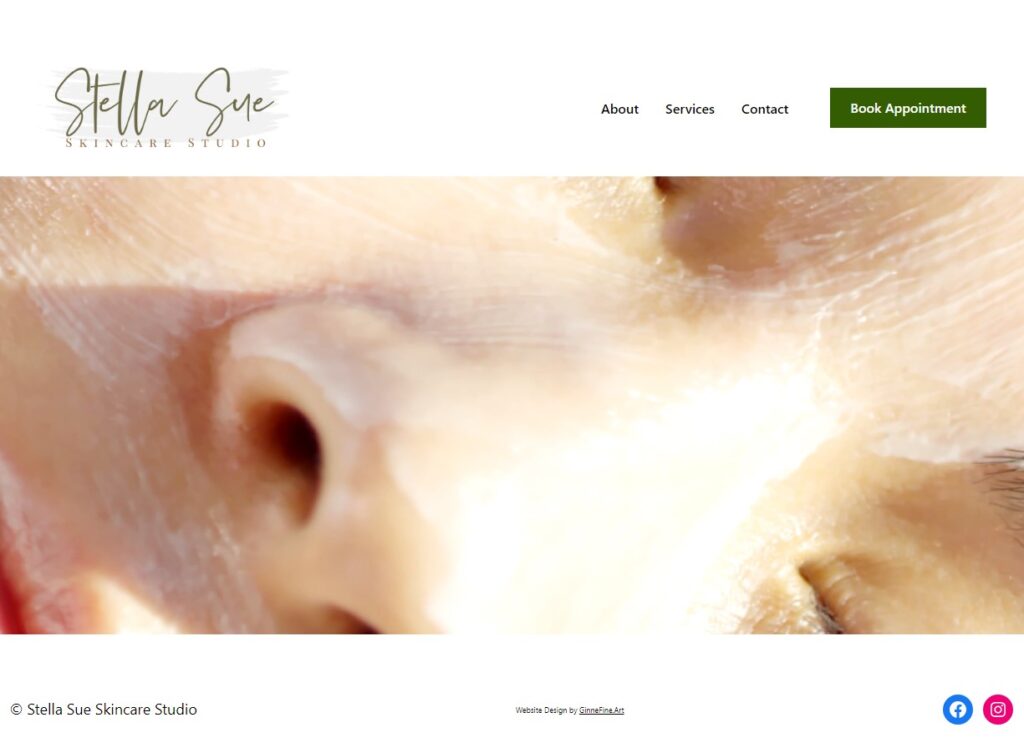 Stella Sue Skin Care Web Design